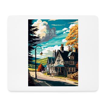 Plitlochry Ecosse Vintage voyage affiche Souvenir - Tapis de souris (format paysage) - blanc - Devant