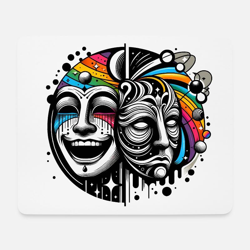 Die Maske 14_80 - Mousepad (Querformat) - Weiß