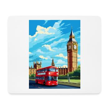 London England Vintage Travel Poster WPA Souvenir - Mouse Pad (horizontal) - white - Front