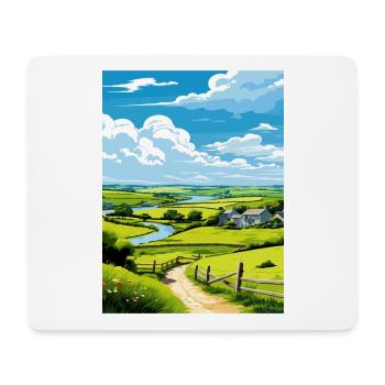 St Day Cornwall Vintage Travel Poster WPA Souvenir - Mouse Pad (horizontal) - white - Front