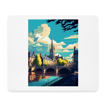 Bath England Vintage Reiseposter WPA Souvenir - Mousepad (Querformat) - Weiß - Vorne