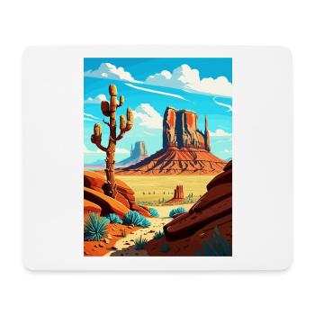 Monument Valley Arizona Vintage Reiseposter WPA - Mousepad (Querformat) - Weiß - Vorne