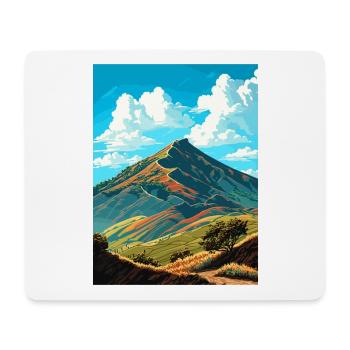 Mont Diablo Californie Vintage voyage affiche WPA - Tapis de souris (format paysage) - blanc - Devant