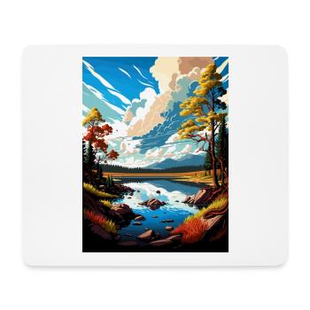 Fool Hollow Lake Arizona Vintage Travel Poster WPA - Tapis de souris (format paysage) - blanc - Devant