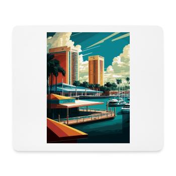 Fort Lauderdale Florida Vintage Reiseposter WPA - Mousepad (Querformat) - Weiß - Vorne