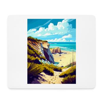 Crystal Cove California Vintage Reiseposter WPA - Mousepad (Querformat) - Weiß - Vorne
