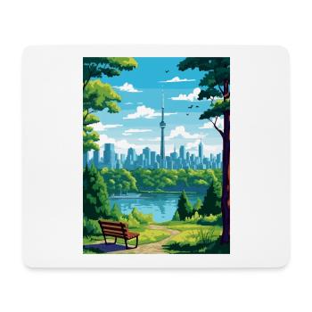 Toronto Canada décoration Vintage affiche de voyage - Tapis de souris (format paysage) - blanc - Devant