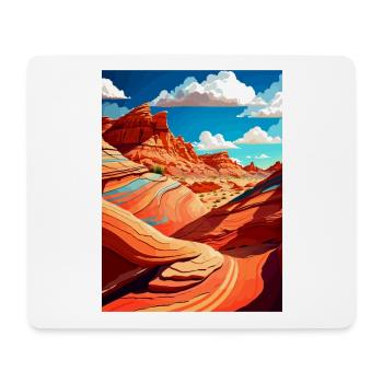 Vermilion Cliffs Arizona Vintage voyage affiche WPA - Tapis de souris (format paysage) - blanc - Devant
