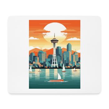 Vancouver Canada décoration Vintage affiche de voyage - Tapis de souris (format paysage) - blanc - Devant