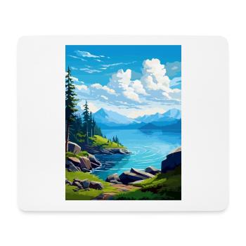 Parc national des fjords de Kenai Alaska affiche de voyage - Tapis de souris (format paysage) - blanc - Devant