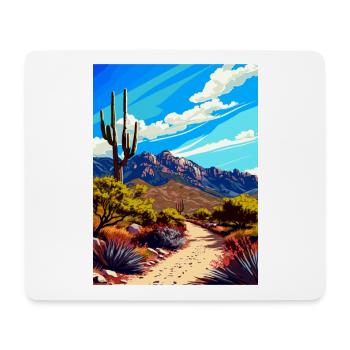 Catalina State Park Arizona Vintage Reiseposter - Mousepad (Querformat) - Weiß - Vorne