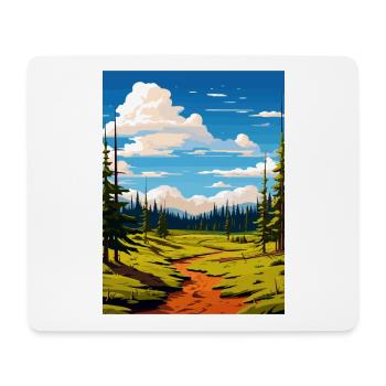 Parc national de Fishlake Utah Vintage affiche de voyage - Tapis de souris (format paysage) - blanc - Devant