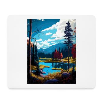 Adirondack Park New York State Travel Poster - Mouse Pad (horizontal) - white - Front