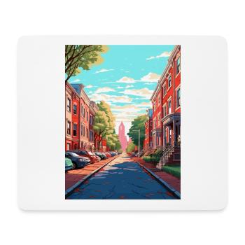 Philadelphia Pennsylvania Vintage Travel Poster - Mouse Pad (horizontal) - white - Front