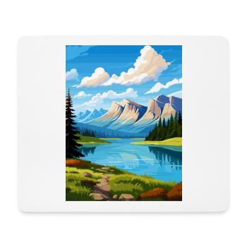 Parc national de Banff Canada Affiche de voyage Vintage - Tapis de souris (format paysage) - blanc - Devant