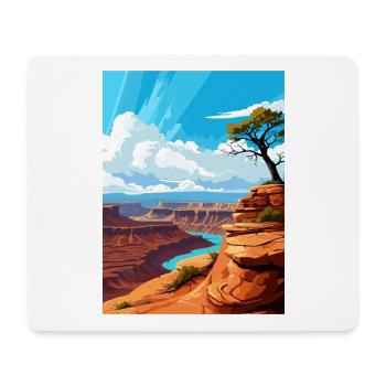 Dead Horse State Park Utah Vintage affiche de voyage - Tapis de souris (format paysage) - blanc - Devant