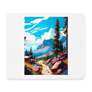 Pacific Crest Trail California Travel Poster - Mouse Pad (horizontal) - white - Front