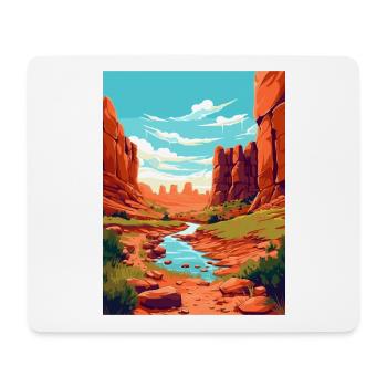 Caprock Canyons State Park Texas Reiseposter - Mousepad (Querformat) - Weiß - Vorne