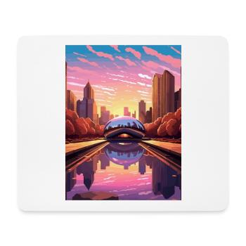 Chicago Illinois Millennium Park Reiseplakat - Mousepad (Querformat) - Weiß - Vorne