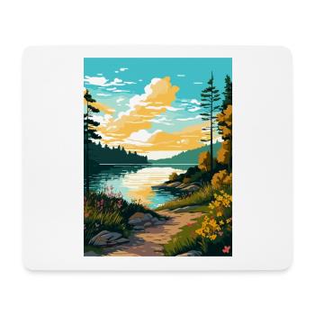 Lake Wallenpaupack Pennsylvania Travel Poster - Mouse Pad (horizontal) - white - Front