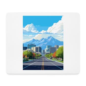 Salt Lake Utah Vintage voyage affiche WPA Souvenir - Tapis de souris (format paysage) - blanc - Devant