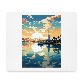 Pearl Harbor Hawaii Vintage Reiseposter Souvenir - Mousepad (Querformat) - Weiß - Vorne