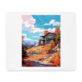 Mont Lemmon Arizona Vintage voyage affiche WPA Art - Tapis de souris (format paysage) - blanc - Devant