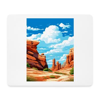Escalante grand Utah Vintage voyage affiche WPA Art - Tapis de souris (format paysage) - blanc - Devant