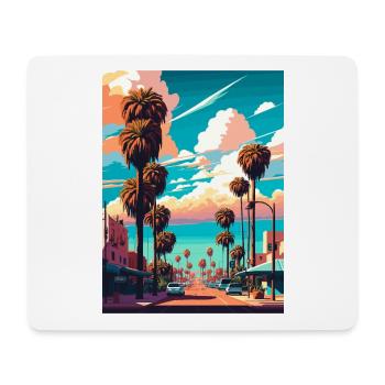 Santa Ana Californie Vintage voyage affiche WPA Art - Tapis de souris (format paysage) - blanc - Devant