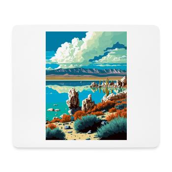 Mono Lake California Vintage Travel Poster WPA Art - Mouse Pad (horizontal) - white - Front