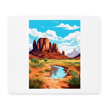 Mont Sinaï Texas Vintage voyage affiche Souvenir - Tapis de souris (format paysage) - blanc - Devant