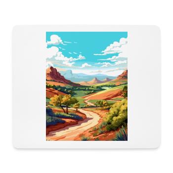 Mount Scott Texas Vintage Reiseposter Souvenir - Mousepad (Querformat) - Weiß - Vorne