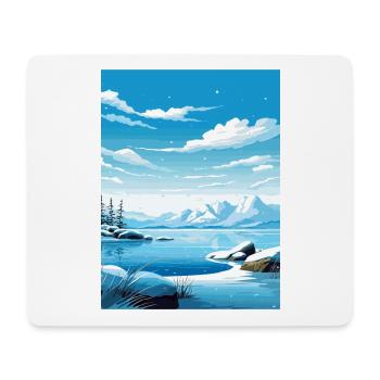 Pôle Nord Alaska Vintage voyage affiche Souvenir - Tapis de souris (format paysage) - blanc - Devant