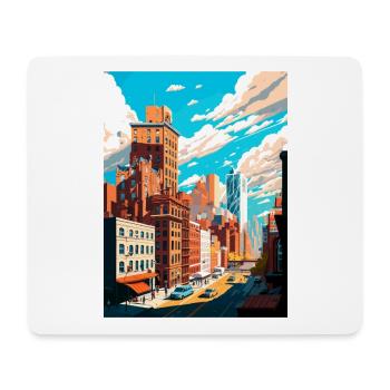 Affiche de voyage vintage de l’État de New York Souvenir WPA - Tapis de souris (format paysage) - blanc - Devant