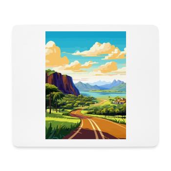 Waimea Hawaii Vintage voyage affiche WPA Souvenir - Tapis de souris (format paysage) - blanc - Devant