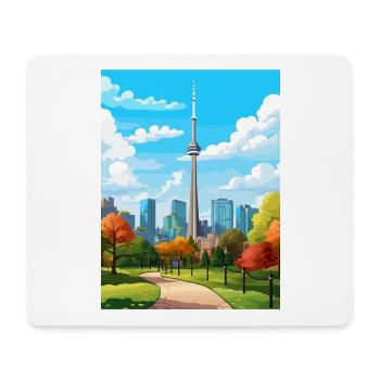 Toronto Canada Vintage Travel Poster WPA Souvenir - Mouse Pad (horizontal) - white - Front