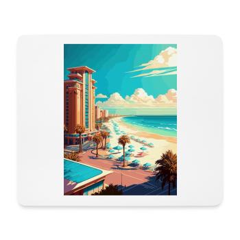 Destin Florida Vintage Reiseposter WPA Souvenir - Mousepad (Querformat) - Weiß - Vorne