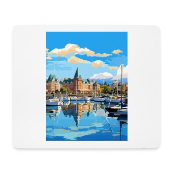Victoria Kanada Vintage Reiseposter WPA Souvenir - Mousepad (Querformat) - Weiß - Vorne