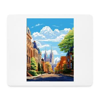 Montreal Canada Vintage Travel Poster WPA Souvenir - Mouse Pad (horizontal) - white - Front