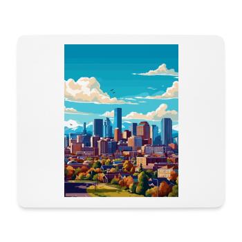 Denver Colorado Vintage Voyage Poster WPA Souvenir - Tapis de souris (format paysage) - blanc - Devant