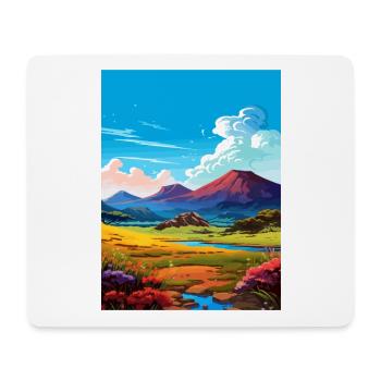 Mauna Kea Hawaii Vintage Travel Poster Souvenir - Tapis de souris (format paysage) - blanc - Devant