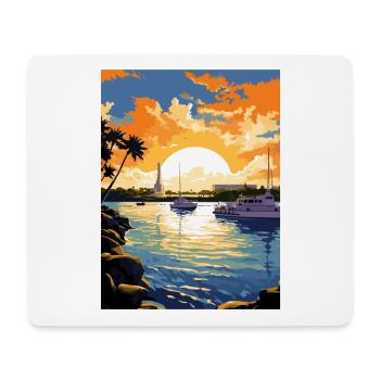 Pearl Harbor Hawaii Vintage Reiseposter Souvenir - Mousepad (Querformat) - Weiß - Vorne