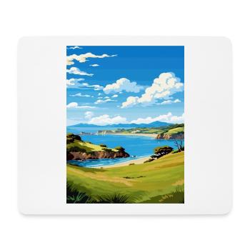 Bay Of Islands Neuseeland Vintage Reiseposter - Mousepad (Querformat) - Weiß - Vorne
