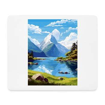 Milford Sound Neuseeland Vintage Reiseposter - Mousepad (Querformat) - Weiß - Vorne