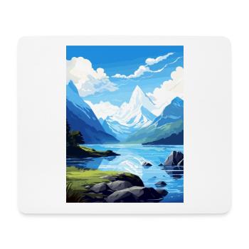 Milford Sound Neuseeland Vintage Reiseposter - Mousepad (Querformat) - Weiß - Vorne