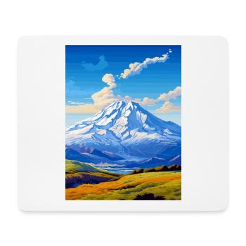 Mont Ruapehu Nouvelle-Zélande Vintage Travel Poster - Tapis de souris (format paysage) - blanc - Devant