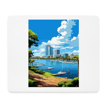 Darwin Australia Deco Vintage Travel Poster WPA - Mouse Pad (horizontal) - white - Front