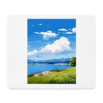 Lake Taupo Neuseeland Vintage Reiseposter WPA - Mousepad (Querformat) - Weiß - Vorne