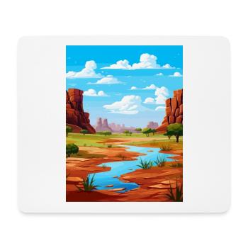 Le Kimberley Australie Vintage voyage affiche WPA - Tapis de souris (format paysage) - blanc - Devant