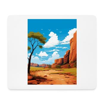 Le Kimberley Australie Vintage voyage affiche WPA - Tapis de souris (format paysage) - blanc - Devant